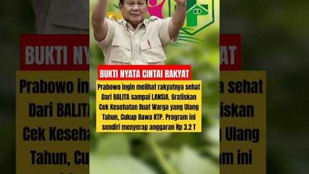 Politik | PRABOWO ingin rakyat sehat#polri #tni #beritaterkini #trending #viralvideo #shorts