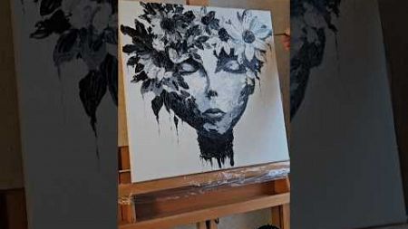 Oil Painting, Palette Knife Painting, Portrait 🎨♀️ #oilpainting #kunst #interiordesign #fyp #fy #art