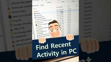 🔥👀How to check recent activity on PC💥Check recent activity #shorts #ytviral #computers #computertips