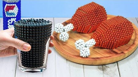 DIY - FAST FOOD Fried Chicken From Magnetic Balls | Satisfying ASMR Magnet Cooking