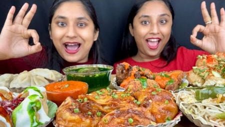 Uncut Street Food Challenge Dahipuri,Panipuri,Momos,Pan Fried Momo,Chowmin,Pakoda |Food Challenge