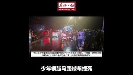 华侨日报全国新闻：少年横越马路被车撞死