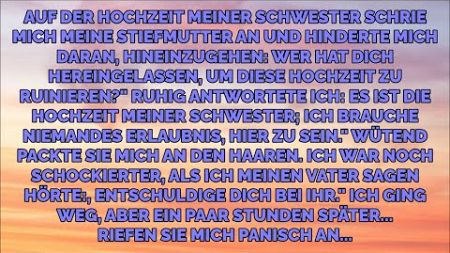 Meine Stiefmutter hinderte mich daran, zur Hochzeit meiner Schwester zu gehen, aber meine Antwort..