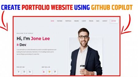 Create Professional Personal Portfolio Website Using GitHub Copilot 2025 | Step-by-Step Guide