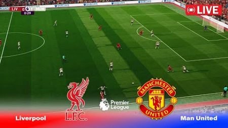 🔴LIVE : Liverpool vs Manchester United | Premier League 24/25 | Full Match Now | PES Game Simulation