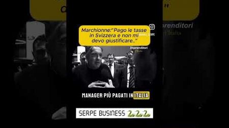 SERGIO MARCHIONNE: “PAGO ME TASSE IN SVIZZERA E..” #sergiomarchionne #business #tax #swiss 🚗🇨🇭🏡