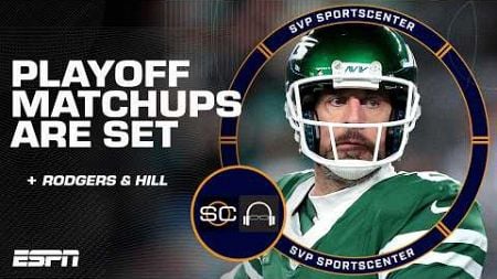 NFL PLAYOFF MATCHUPS ARE SET 🏈 AFC Wild Card preview + Future for Rodgers and Hill 👀 | SC with SVP