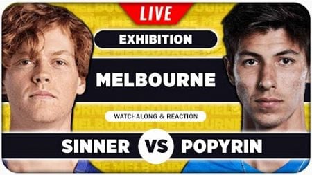 SINNER vs POPYRIN • Australian Open 2025 Exhibition • LIVE Tennis Watchalong