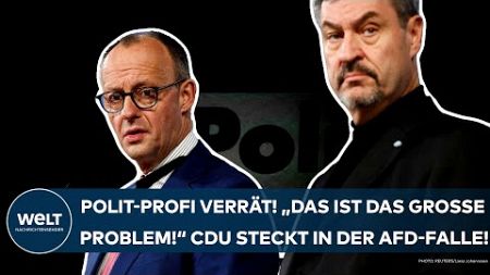 DEUTSCHLAND: Bundestagswahl! &quot;Das ist das große Problem!&quot; Experte verrät! CDU steckt in AfD-Falle!