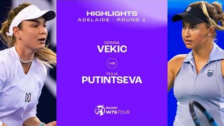 Donna Vekic vs. Yulia Putintseva | 2025 Adelaide Round 1 | WTA Match Highlights