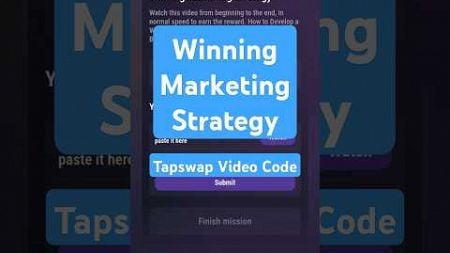 Winning Marketing Strategy | Tapswap Video Code