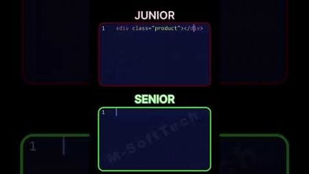 Junior Vs Senior Developer #programming #html #javascript #webdevelopment #html5 #webdesign #css3