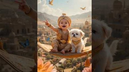 Cute baby Dancing With little puppy #puppy #cutebaby #dancing