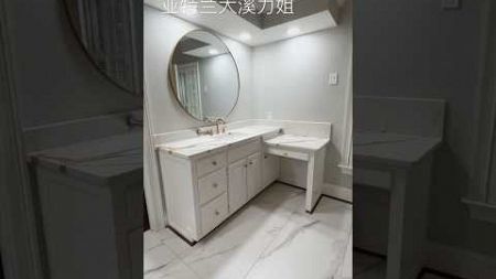 #bathroom #renovation #modern #home #vanity #mirror #luxury #realestate #亚特兰大房地产