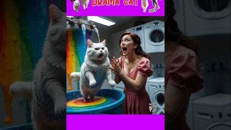 Drama Cat แมวอหมียวติดหนึบสีสายรุ้ง rainbow