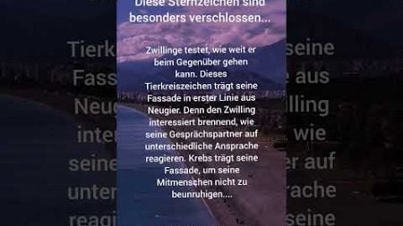 Diese Sternzeichen sind besonders verschlossen #shorts #sternzeichen #krebs #fische #psychologie