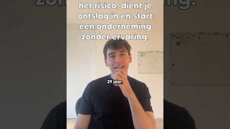 Pov: je neemt ontslag en start een bedrijf