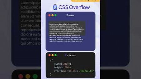 Day 8 -🤯Overflow use in CSS #html #css#html5#coding #software #python#fold #unfold #animation #css3