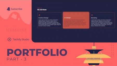 Portfolio Website Part 3 | Modern Portfolio Website Stunning Services Cards Design #interactivecards