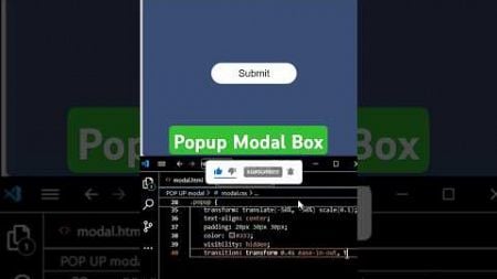 how to create popup #javascript #viralvideo #shorts #shortsfeed #youtubeshorts #webdevelopment