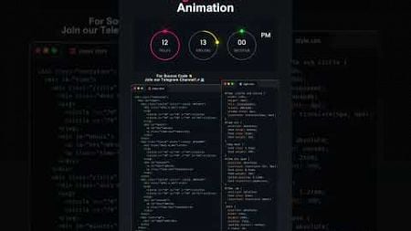 ⏰ Digital Clock Animation 2025! 💻✨ | Stunning JS Design in 60 Seconds