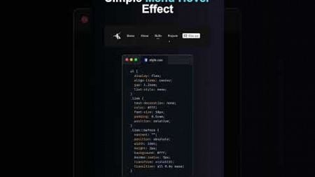🍽️ Simple Menu Hover Effect 2025! 💻✨ | Sleek &amp; Modern UI in 60 Seconds