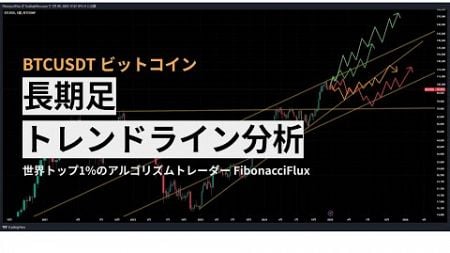 【トレンドライン分析】ビットコインBTC/月足・週足ベースのトレンドライン分析と長期シナリオ -Fibonacci Flux