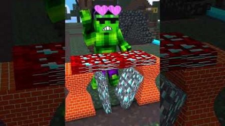 When HULK Became Strong Superstar&#39;s Rival in Minecraft #funny #shorts