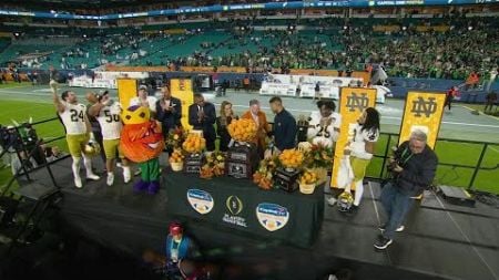 Notre Dame celebrates Orange Bowl victory &amp; National Championship bid | ESPN College Football