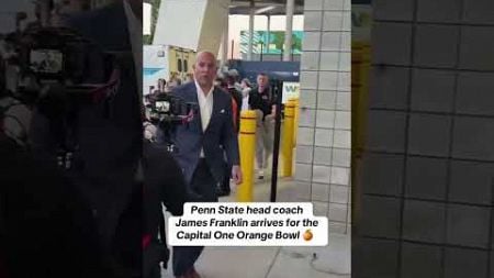 Penn State’s James Franklin arrives for the Orange Bowl 🍊