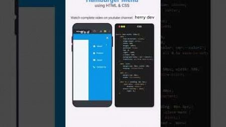 🍔 Hamburger Menu 2025! 💻✨ | Modern HTML/CSS &amp; JS Design in 60 Seconds