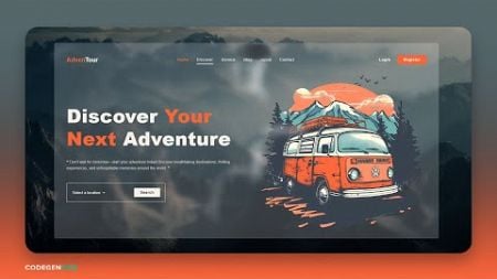 How to Create a Stunning Responsive Animated Website Using Only HTML &amp; CSS | Beginner Tutorial