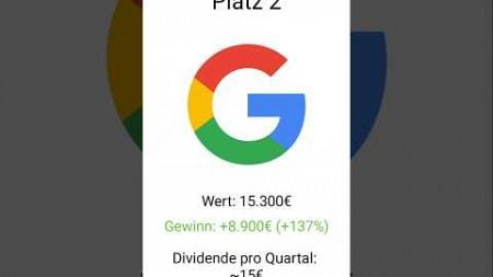 Platz 2 in meinem Depot: #Alphabet #aktien #dividende #vermögensaufbau #finanzen