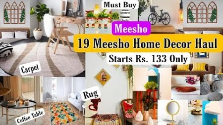 Huge 19 Meesho Home Decor Haul Starts rs. 133 Only / Unique Meesho Decor #meeshofind