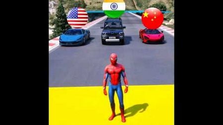 Which COUNTRIES🇮🇳🤔 car🚗 will won ?? India🇮🇳🆚 america🇺🇲🆚 china🇨🇳 car🚗 challenge #viral #shorts #gtav