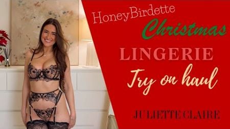 Honey Birdette black lingerie try on haul with Juliette Claire