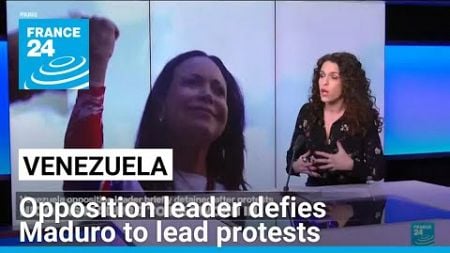 Venezuela&#39;s opposition leader defies Maduro to lead protests that end in confusing arrest claims