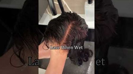 See the Difference: Lace When Dry vs Lace When Wet! 💧✨#bgmgirlhair #shorts #lacewigs