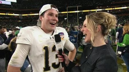 &#39;It doesn&#39;t even feel real&#39; - Riley Leonard reacts to making the National Championship | ESPN CFB