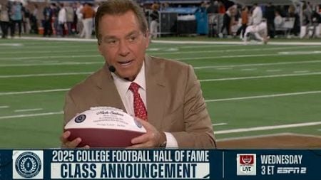 Nick Saban SURPRISED with Hall of Fame announcement on College GameDay 🙌