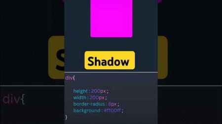 How to create shadow using css #htmlfullcourse #coding #python #responsive #javascript #webdesign