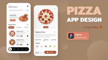 Food App Design in Figma Using Mobbin for Inspiration | Pizza App