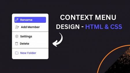 Make a Context Menu Design using HTML and CSS