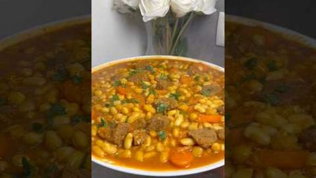 Bohneneintopf mit Fleisch - Lubia bel7am #food #easyrecipe #cooking #fypシ゚ #viralshorts