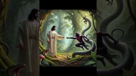 Jesus and Satan snake and environment