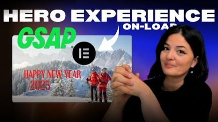 GSAP HERO EXPERIENCE ON LOAD IMAGE &amp; TEXT - Elementor Wordpress Tutorial Flex Container